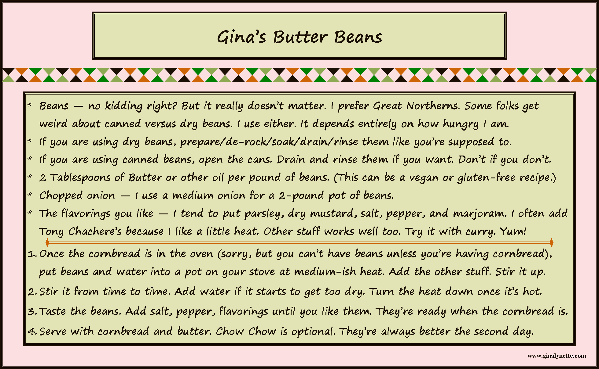 Gina's Butter Beans
